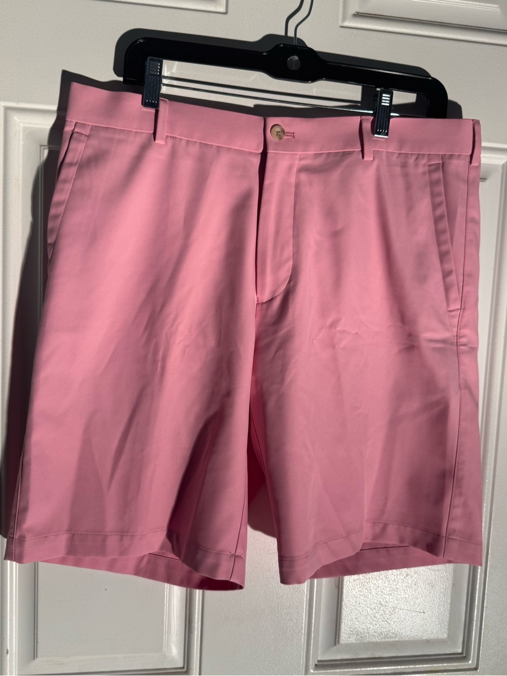 Peter Millar Pink Flat-Front Golf Shorts